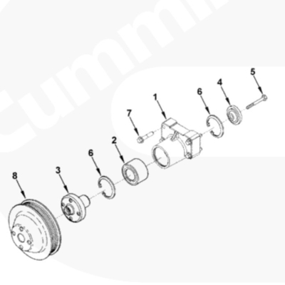 3926855 Cummins Motor Parçaları 6CT ISC ISL QSC QSL Forklift için Fan Pulley Model CPCD100-300